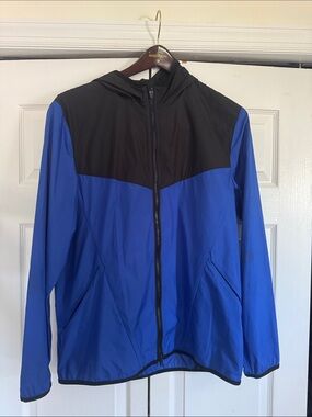 Club Monaco Men’s Blue and Black Hooded jacket